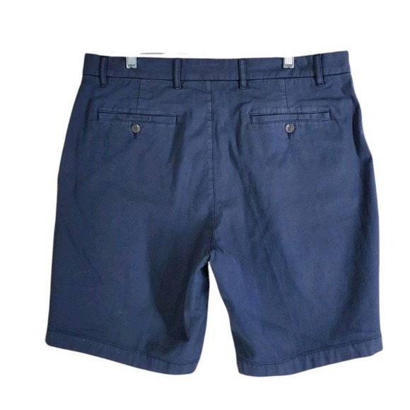 Caribbean Chino 9" Shorts Mens 36 Navy Blue Stretch Golf Flat Front (37x9) NWT - Picture 9 of 9